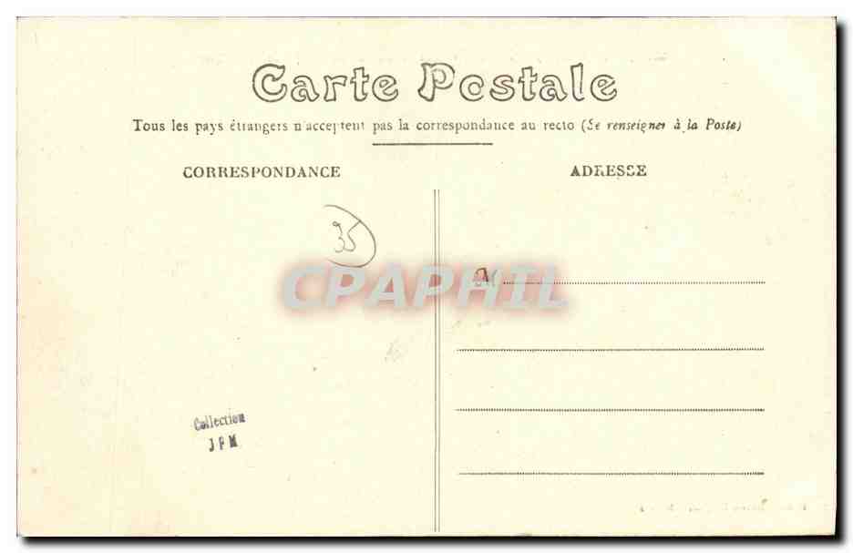 CPA Janze Vue Generale et Pont Du Chemin de Fer Route de Brie Train  — Verso