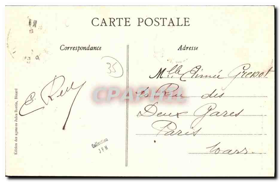 CPA Jouvente Le sentier des douaniers  — Verso