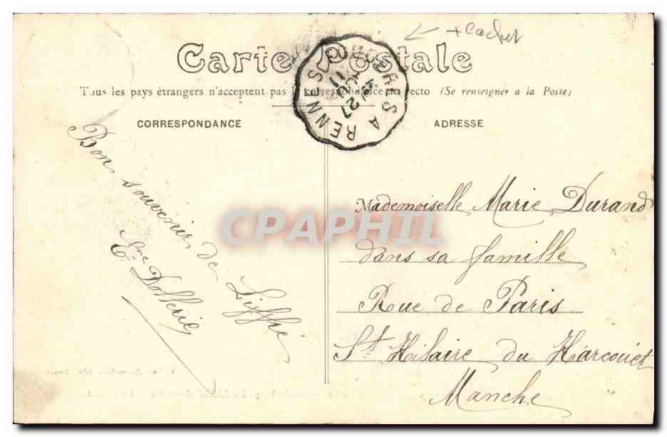 La Pouparderie, près Liffre (1.-et-V.) — Le Chalet — E. Mary-Monostérière, Edit. Bonnes — Verso