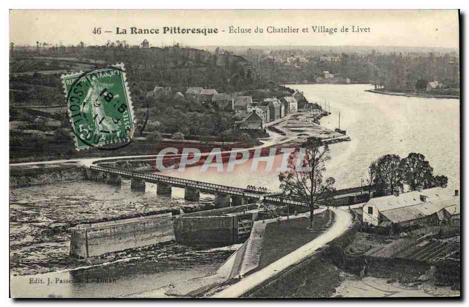 La Rance Pitteresque - Écluse du Chatelier et Village de Livet — Edit. J. Passelard - Dijon