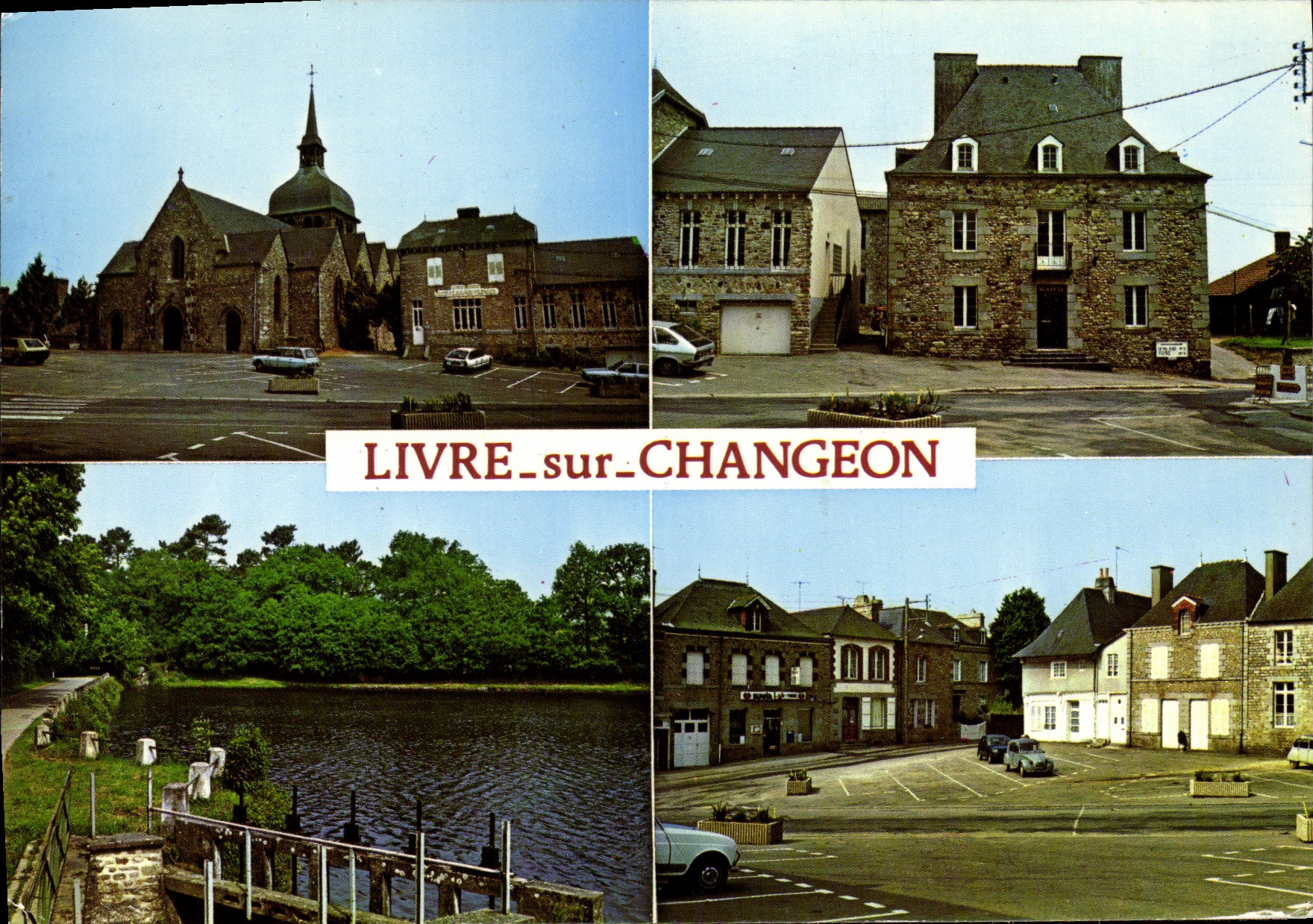 Livre-sur-Changeon — vue de l'église, du bourg et de l'étang — Les Éditions du Gabier