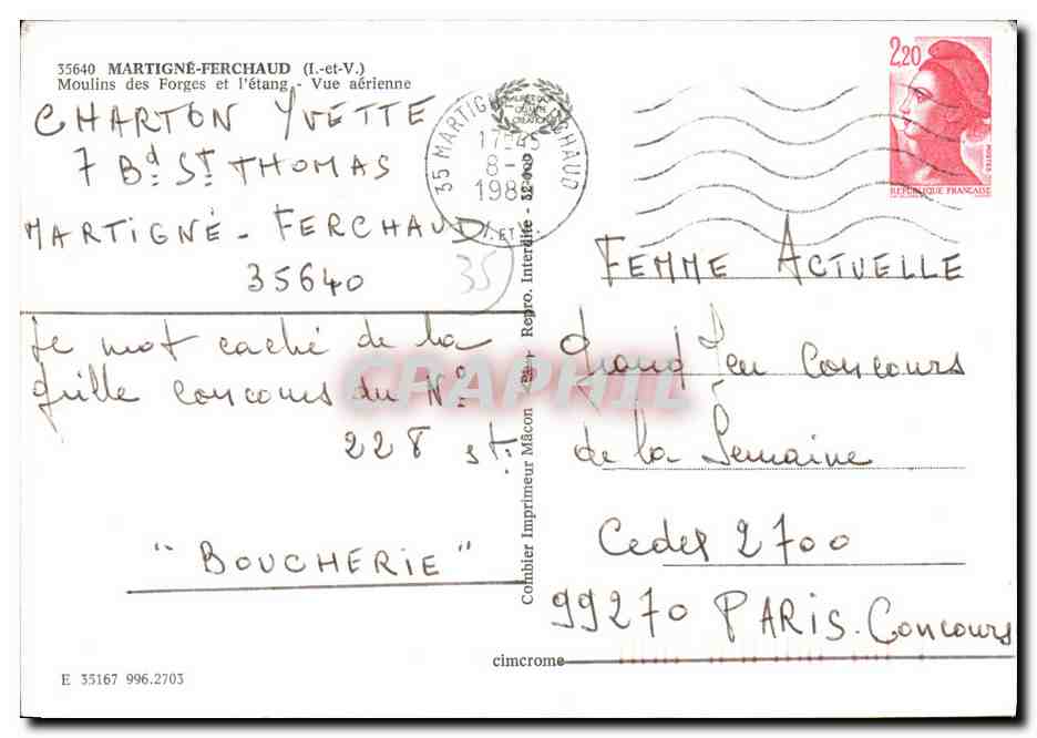 Martigné-Ferchaud — Vue aérienne des moulins et de l'étang — Édition Ping — Reverso