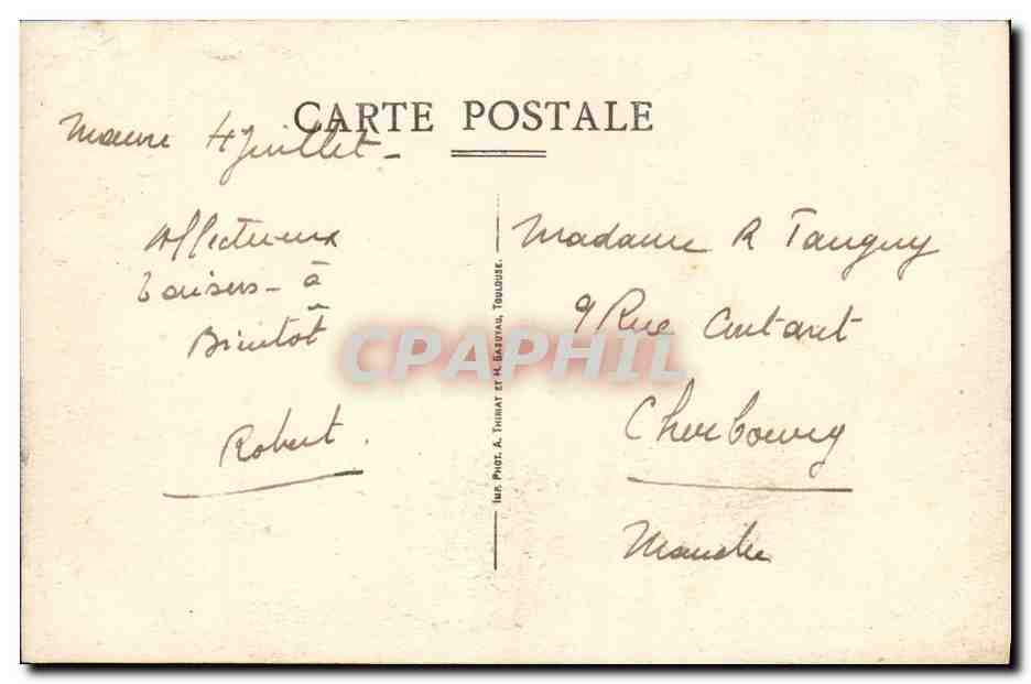 CPA Maure de Bretagne Avenue de la Gare — Verso