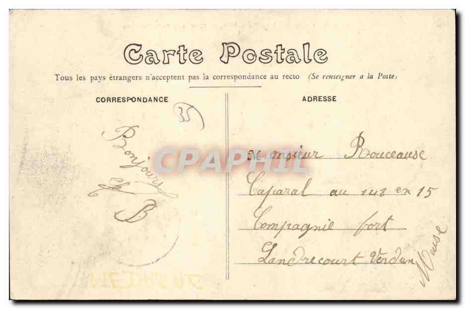 Médréac (I.-et-V.) — Etang de Néal et route de Plouasne — É. Mary-Rousselière, édtt., Rennes — Verso