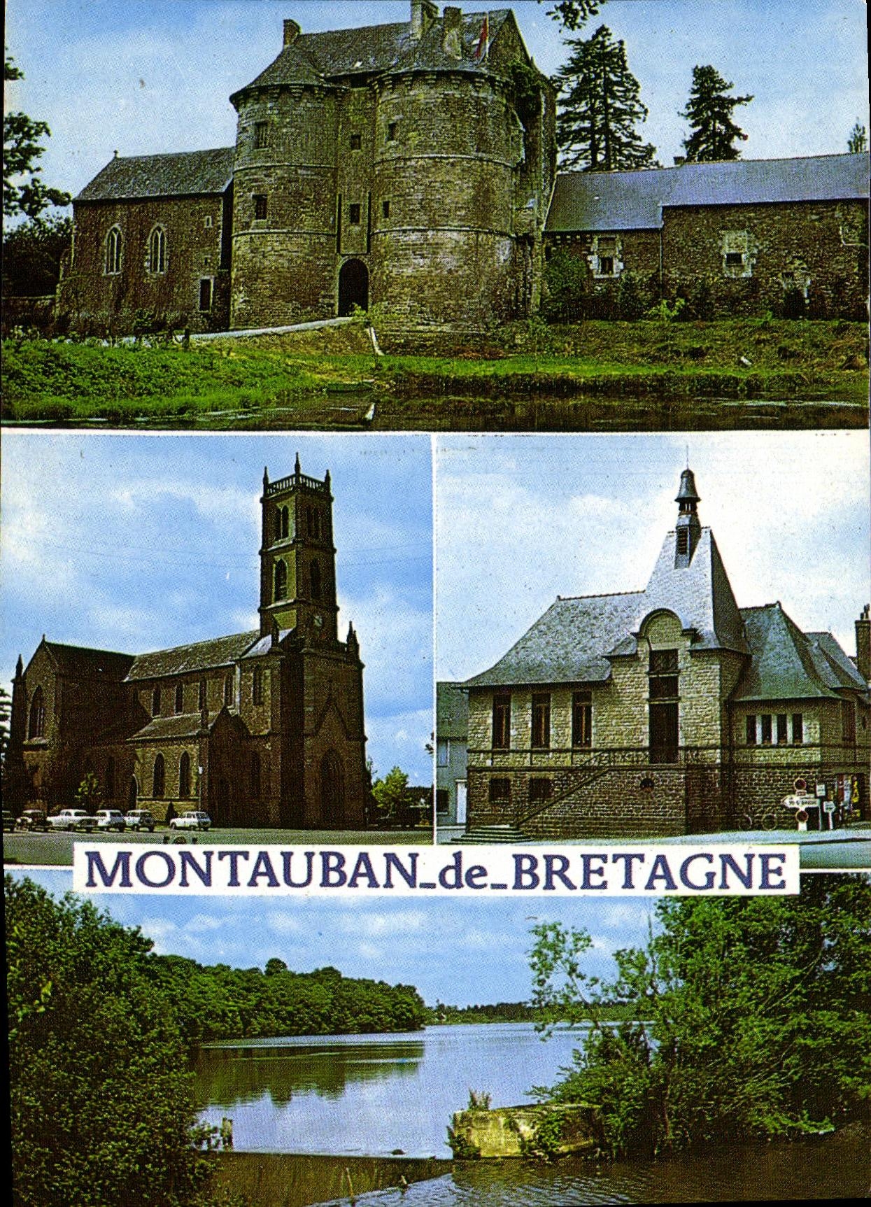 Montauban-de-Bretagne — château, église, mairie, écluse — Pierre ARTAUD & Cie