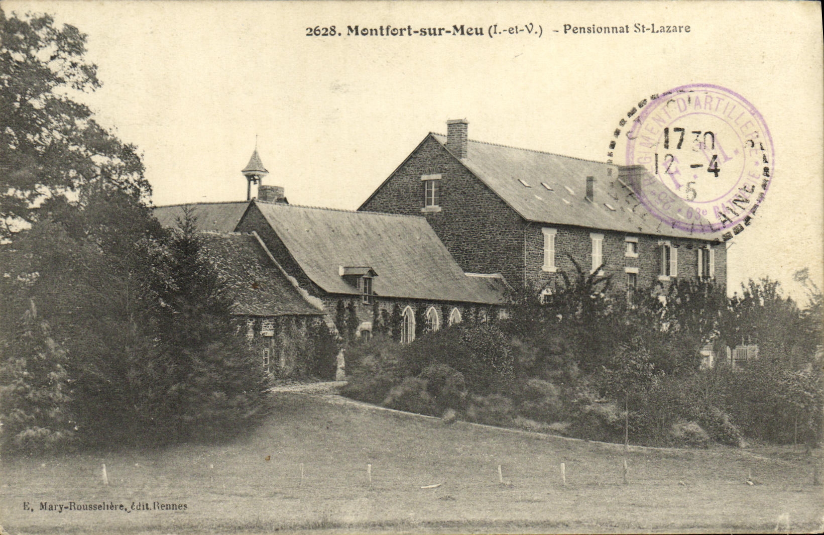 Montfort-sur-Meu (Ille-et-Vilaine) — Pensionnat St-Lazare — Éditeur Mary-Roussellère, Rennes, n° 2628