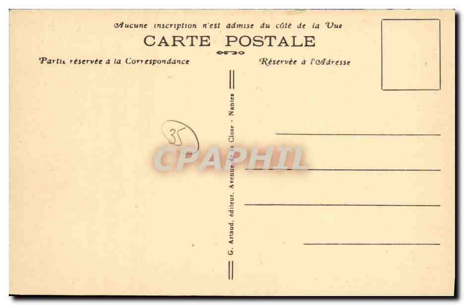 CPA La Bretagne Montfort Sur Meu La Sous prefecture et la Gendarmerie — Rückseite