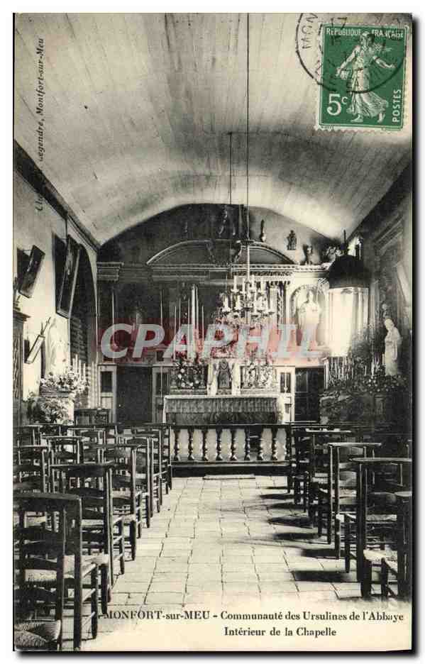 MONFORF-sur-MEU — Communauté des Ursulines de l'Abbaye — Intérieur de la Chapelle