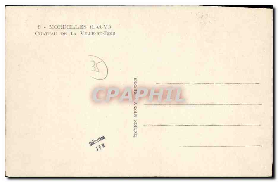 Château de La Ville-du-Bois — Mordelles (I.-et-V.) — Édition Mesny-Rennes n°9 — Reverso