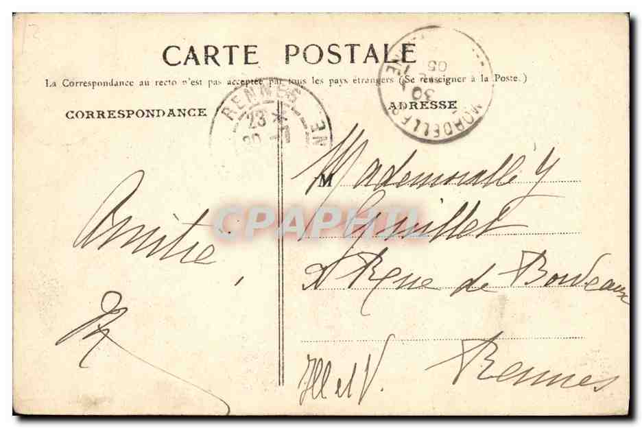 Mordelles — Château de la Haichois — W. L. 639 — Rückseite
