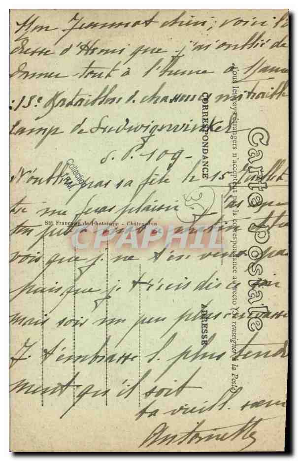 CPA Mordelles Chateau Le Chateau d Artois — Verso
