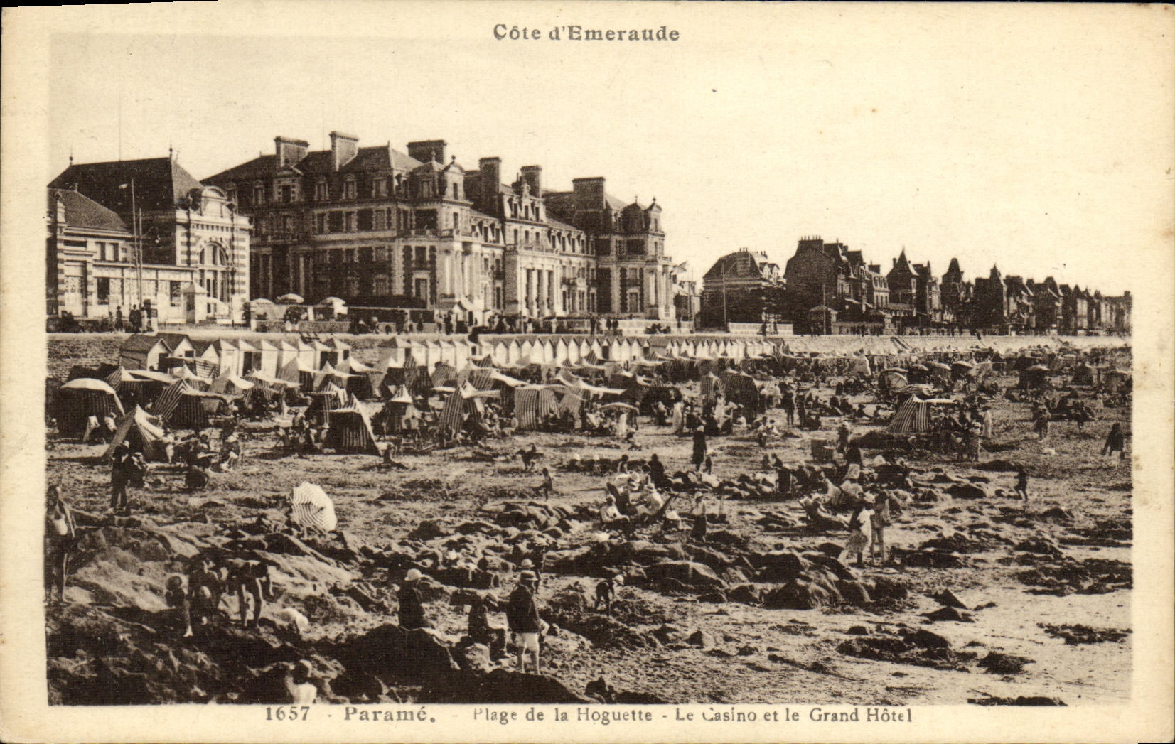 CPA Parame Plage de la Hoguette Le Casino et le grand hotel