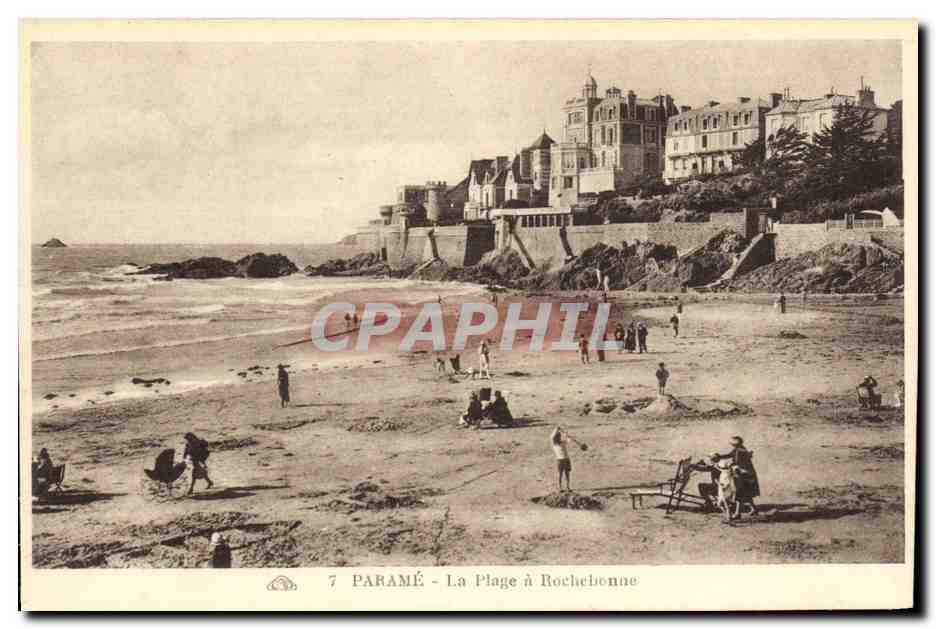 La Plage à Rochebonne — Paramé — éditeur CPAPHIL, n°7