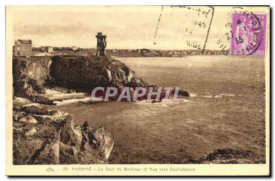 Paramé — La Tour du Bonheur et Vue vers Rochebonne — Éditeur non identifié, n° 29