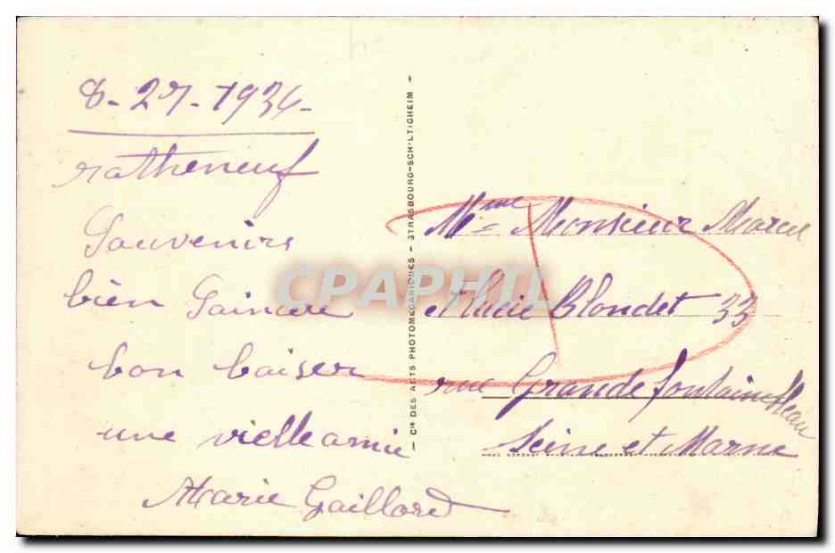 Paramé - La Digue et la Plage — CPA n°31, éditeur A.R.A. — Verso