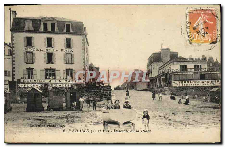Paramé (I. et V.) - Descente de la Plage — Hotel de la Faix et terrasse sur la mer