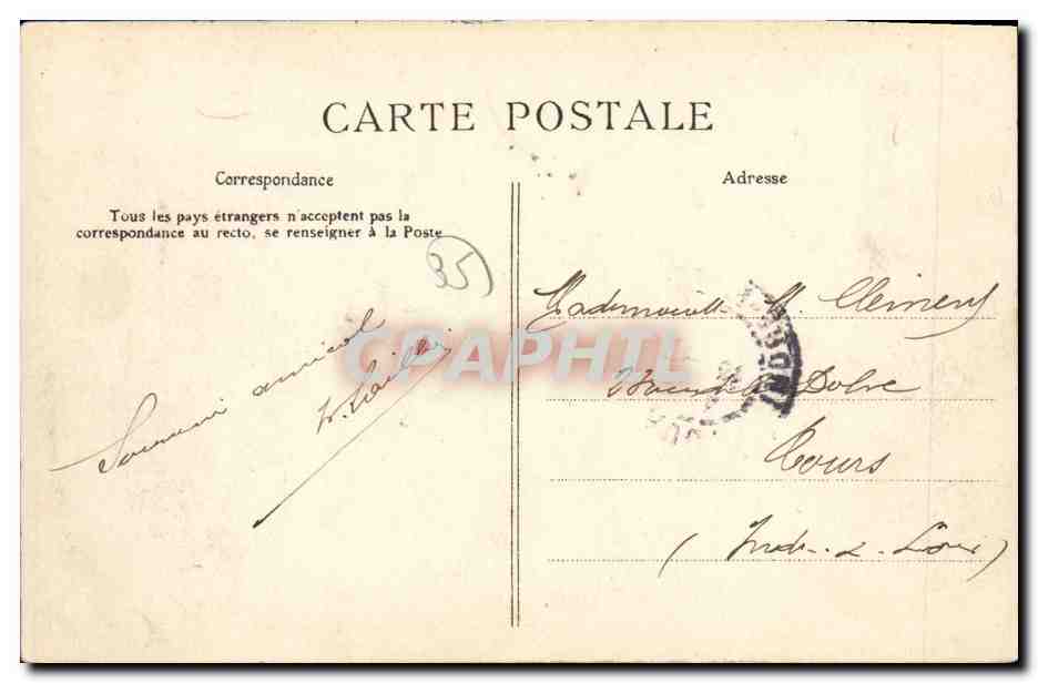 CPA Parame Le Digue Un jour de tempete  — Rückseite