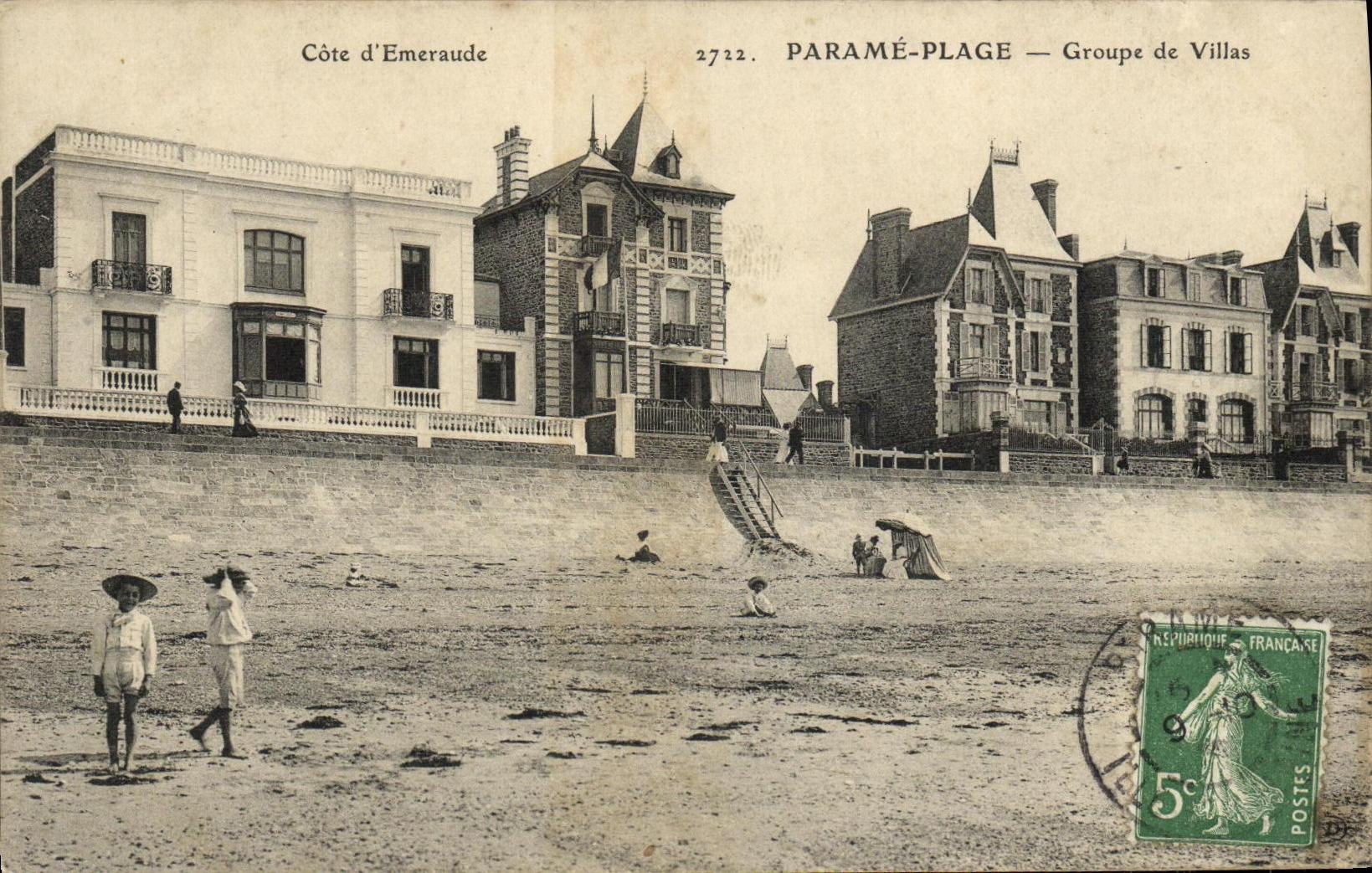 CPA Parame Plage Groupe de Villas Enfants
