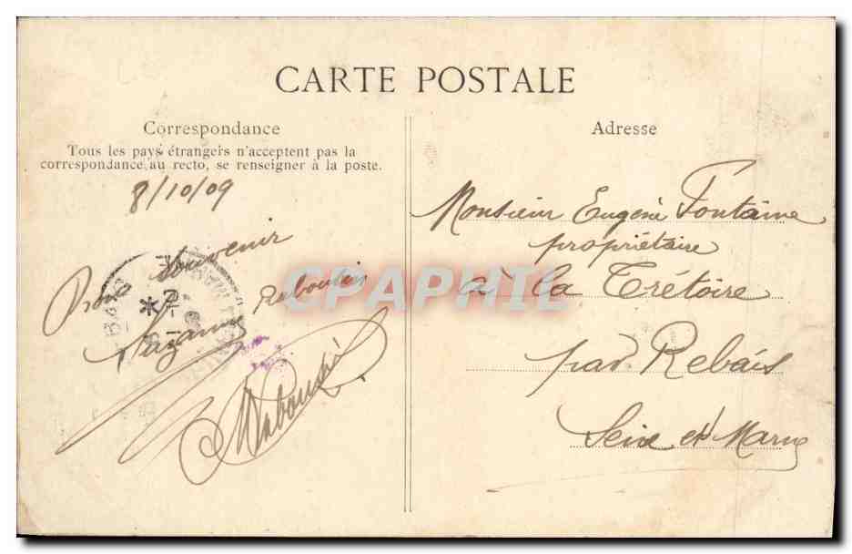 CPA Parame Plage Groupe de Villas Enfants — Rückseite