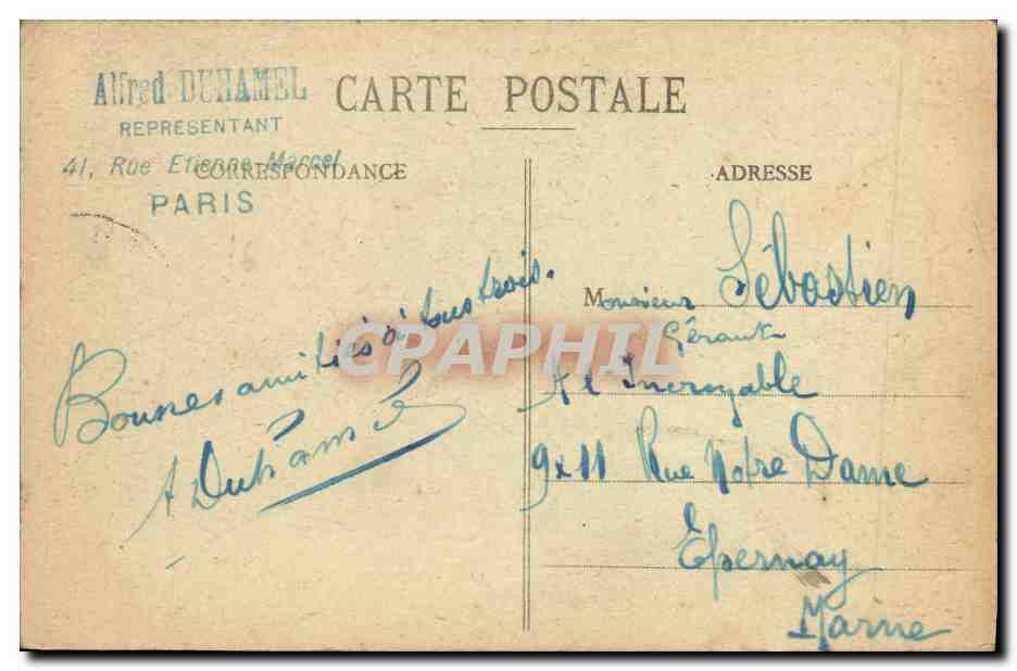 CPA Parame Le Plage et le Pointe de Rochebonne — Rückseite