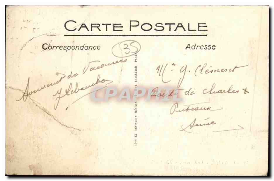 CPA Parame Le Casino — Rückseite