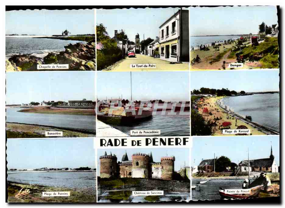 CPM Rade de Penerf Chapelle de Penvins Tour du parc Damgan Keroyal Pencadenic Penert Penvins Banastere