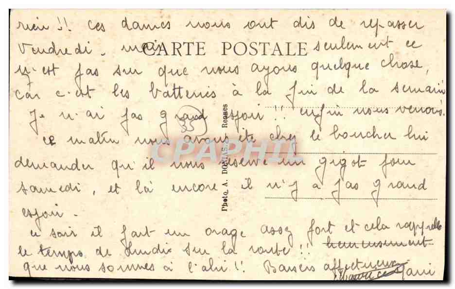 Plechâtel (I.-et-V.) — Le Quartier de la Gare avec l'Hôtel et la Poste. — Reverso