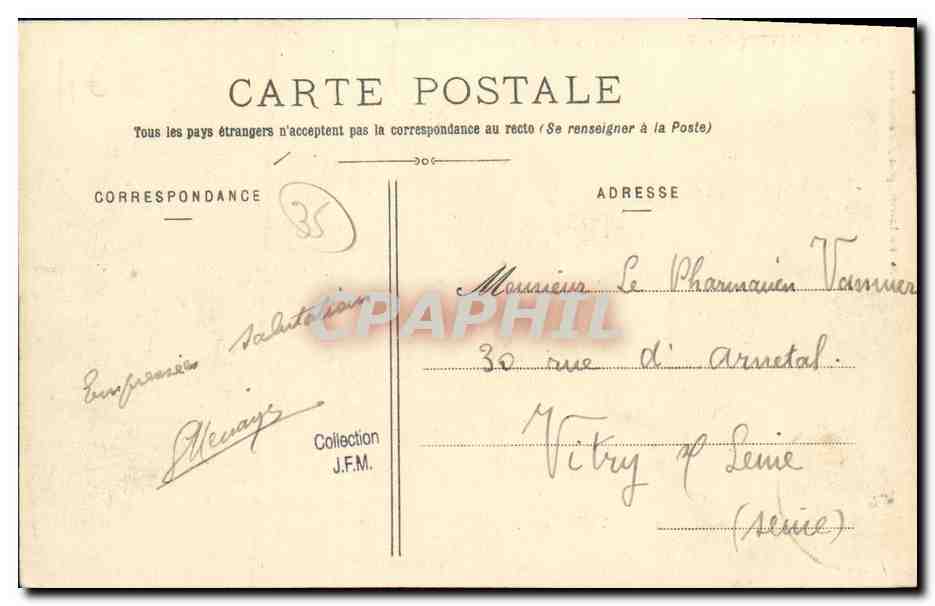 CPA Plechatel Les grottes La chapelle de la Salette — Verso