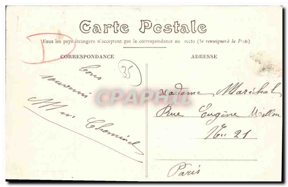 CPA Plechatel Le Chateau de Trelan — Rückseite