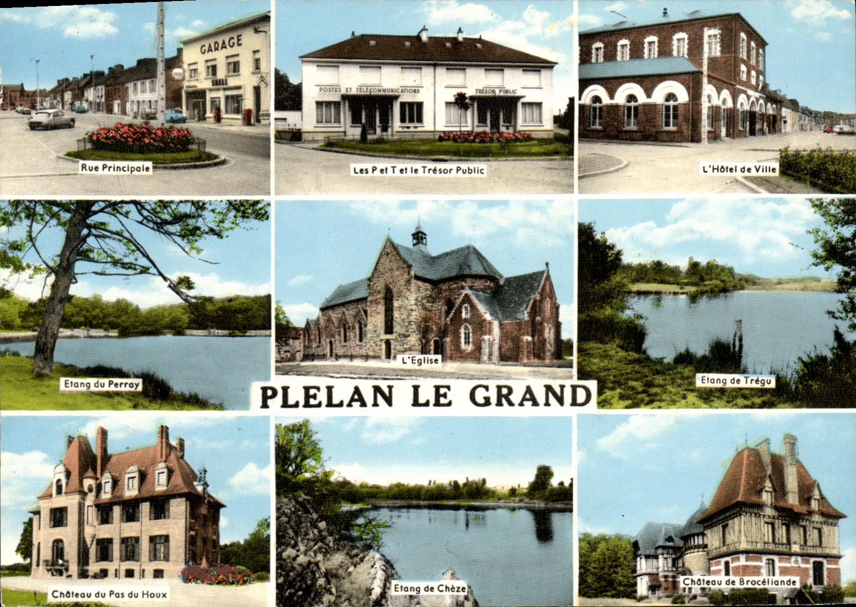 CPM Plelan Le Grand L Eglise PTT Tresor Public Tregu Broceliande 