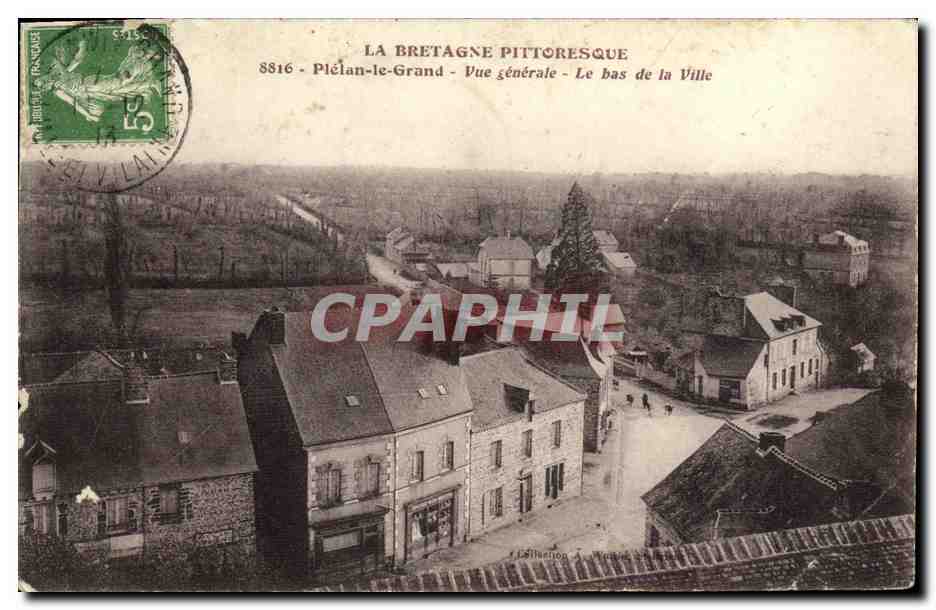 CPA Plelan le Grand Vue Generale Le Bas de la Ville