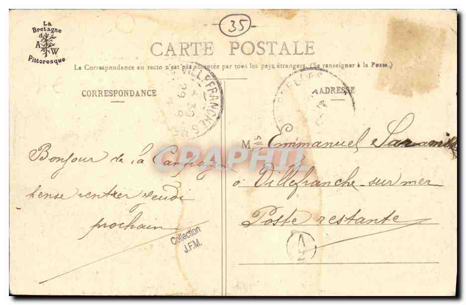 CPA Plelan le Grand Chateau des Brieux Comte de Rochebouet — Reverso