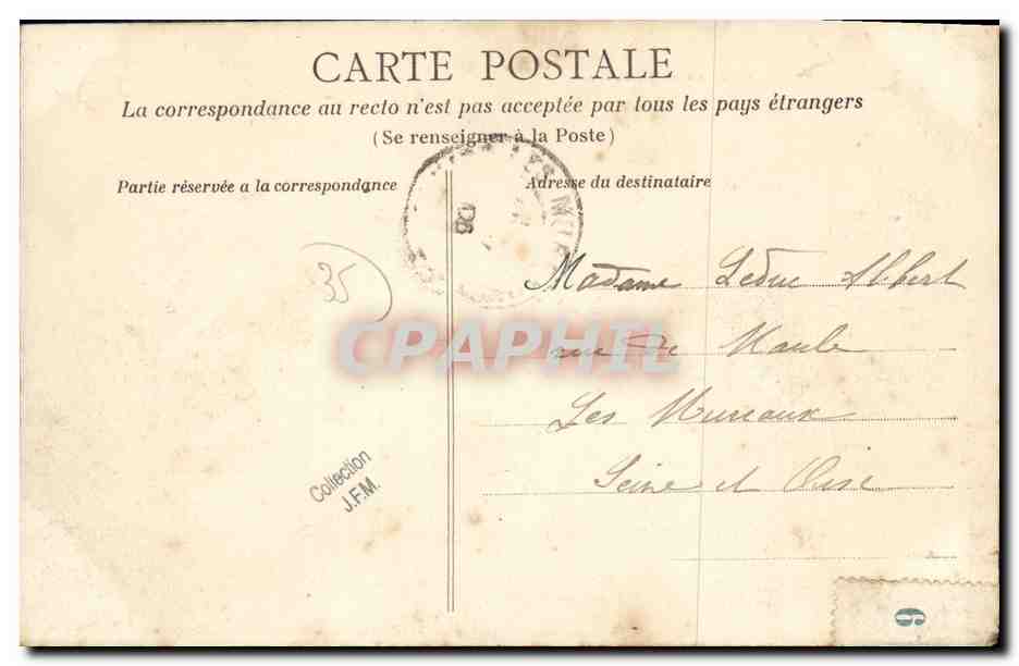 CPA Chateau de la Motte Beaumanoir Pleugueneuc — Rückseite