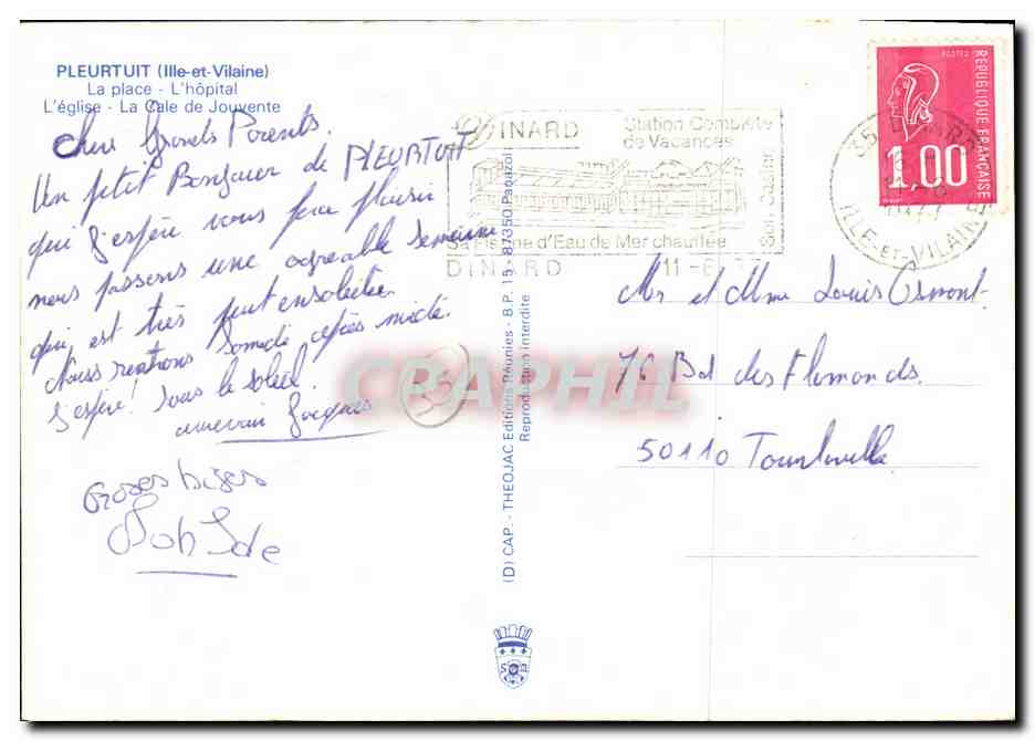 CPM Pleurtuit La Place L Hopital L Eglise — Reverso