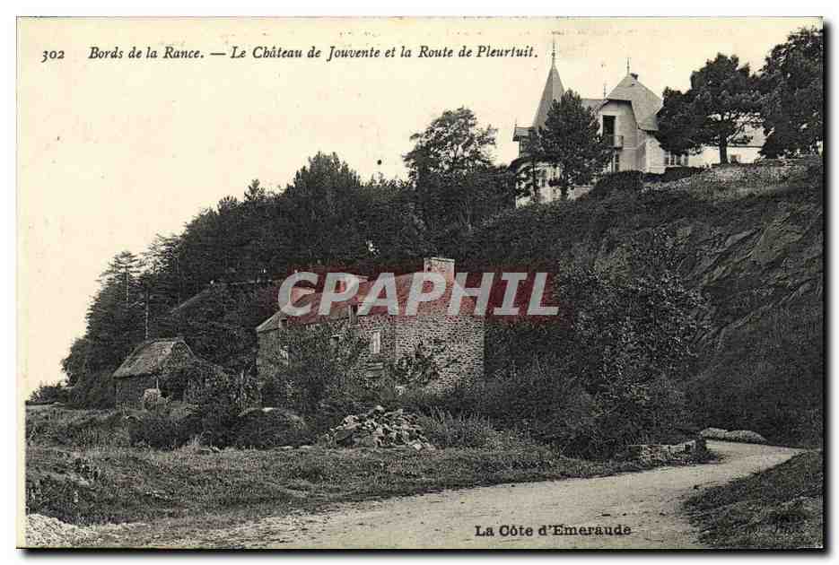 CPA Bords de la Rance Le chateau de Jouvente et la route de Pleurtuit 