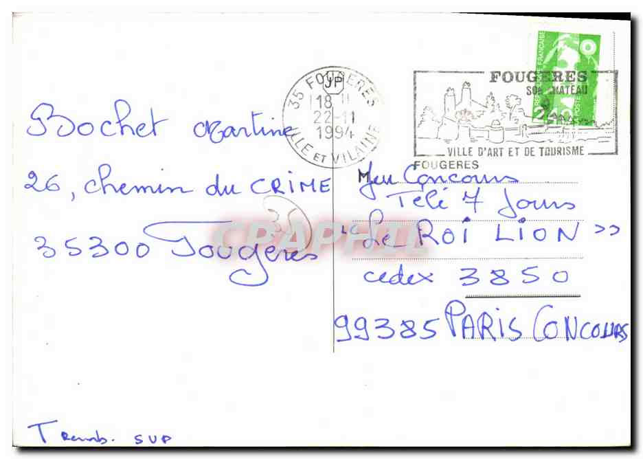 La chasse est bonne à Pont Réan — éditeur inconnu, n° de série non visible — Reverso