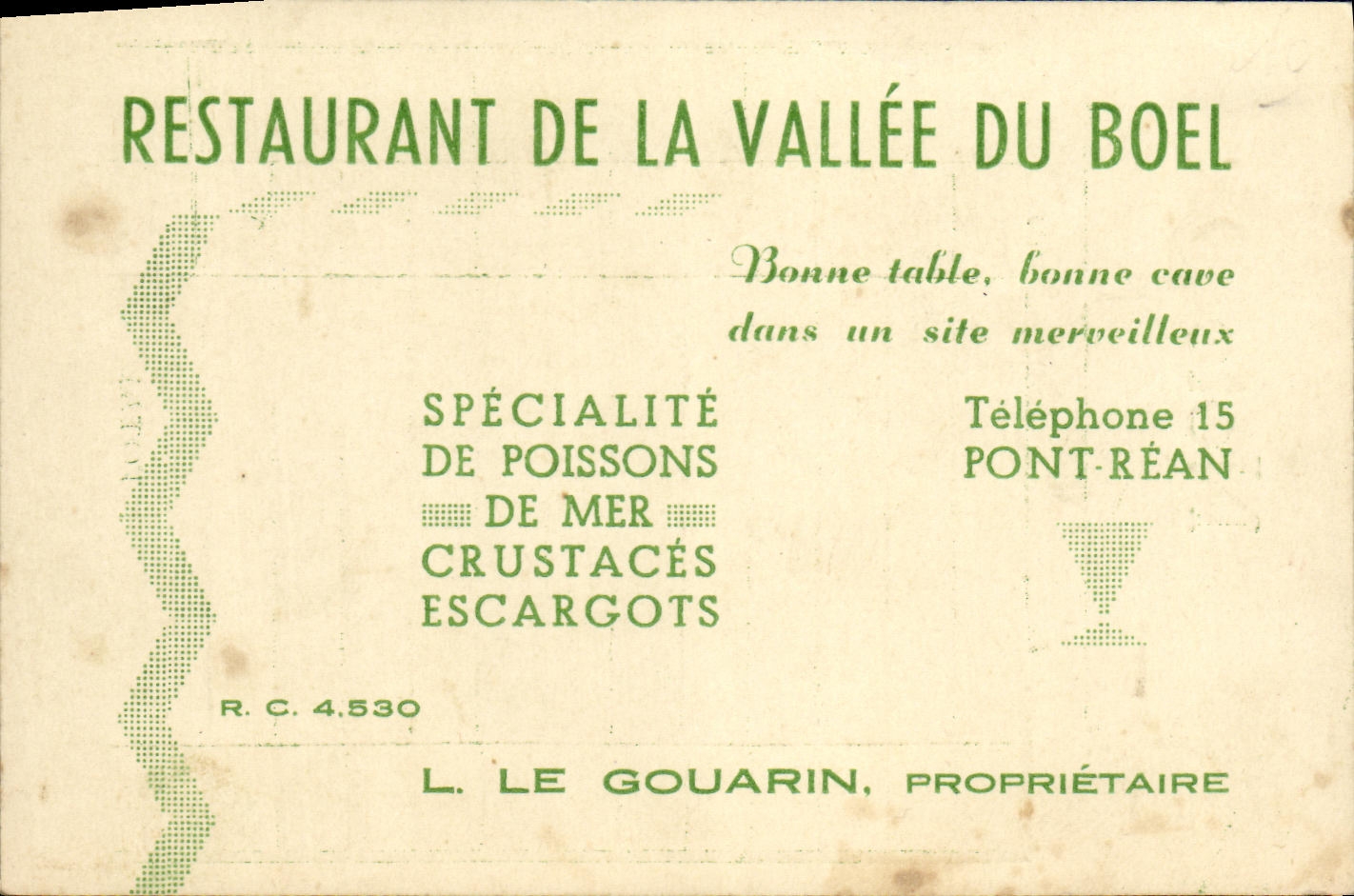 Note Restaurant de la Vallee du Boel Le Gouarin Pont Rean Ille et Villaine 