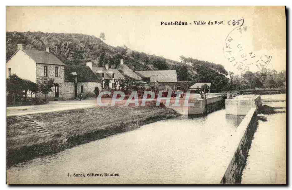 CPA Environs de Rennes Pont Rean Vallee du Boel Ecluse