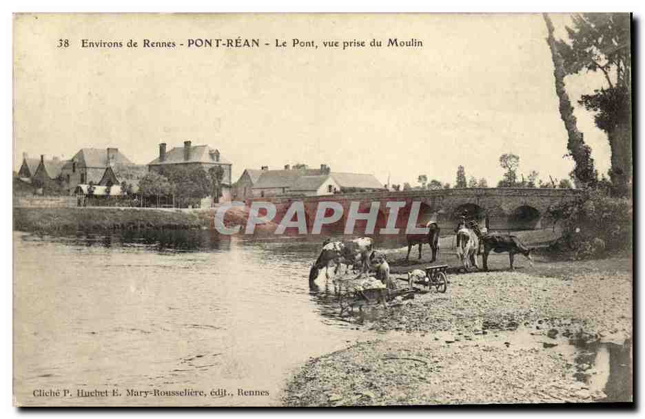 Environs de Rennes - PONT-RÉAN - Le Pont, vue prise du Moulin