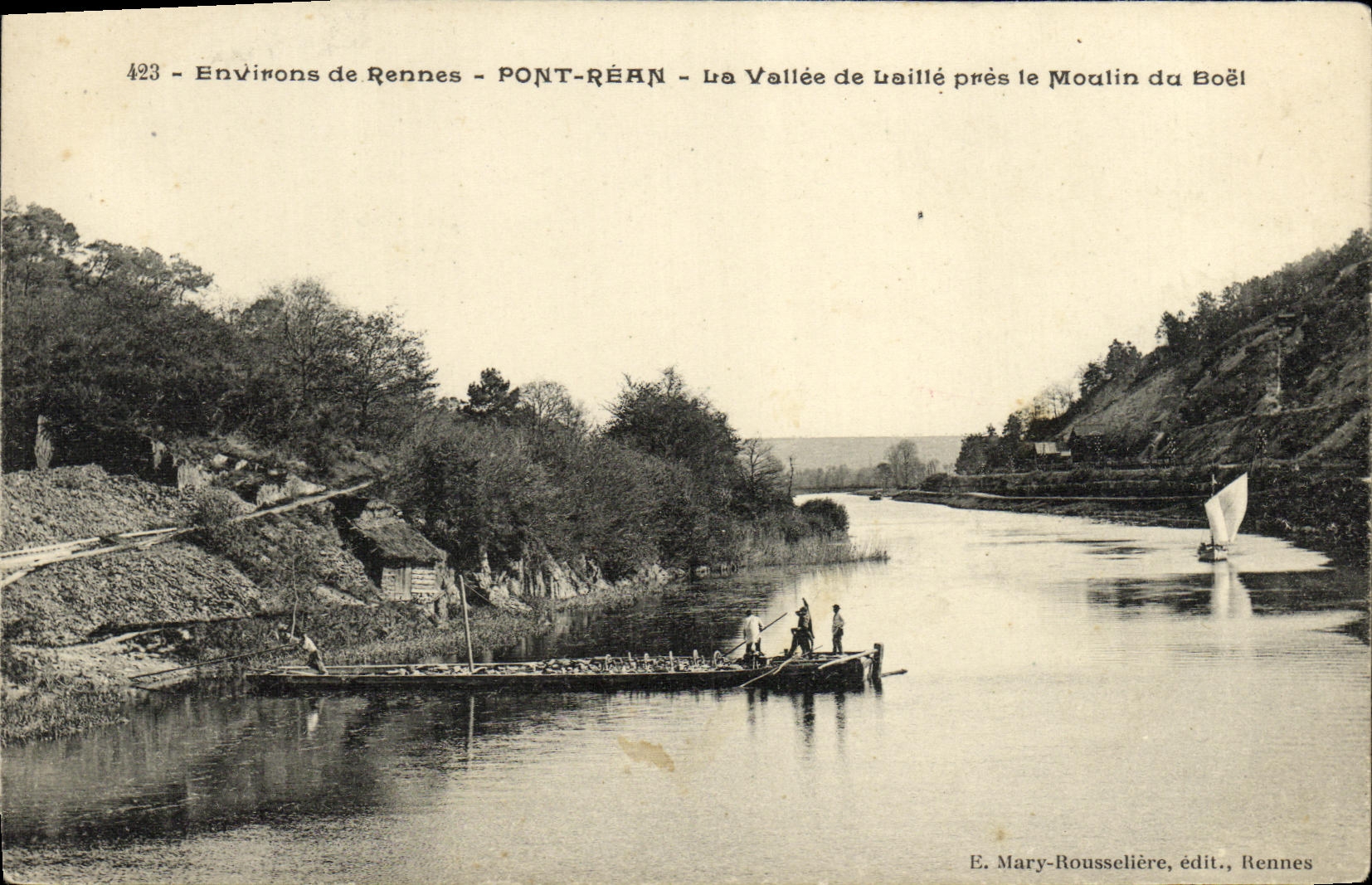 Environs de Rennes - Pont-Réan - La Vallée de Laiillé près le Moulin du Boël - E. Mary-Rousselière, édit., Rennes