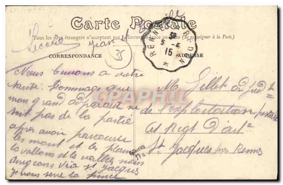 Pont-Réan (Loir-et-Cher) — Vue Générale prise des Carrières — éditeur non identifié, n° 4584 — Verso