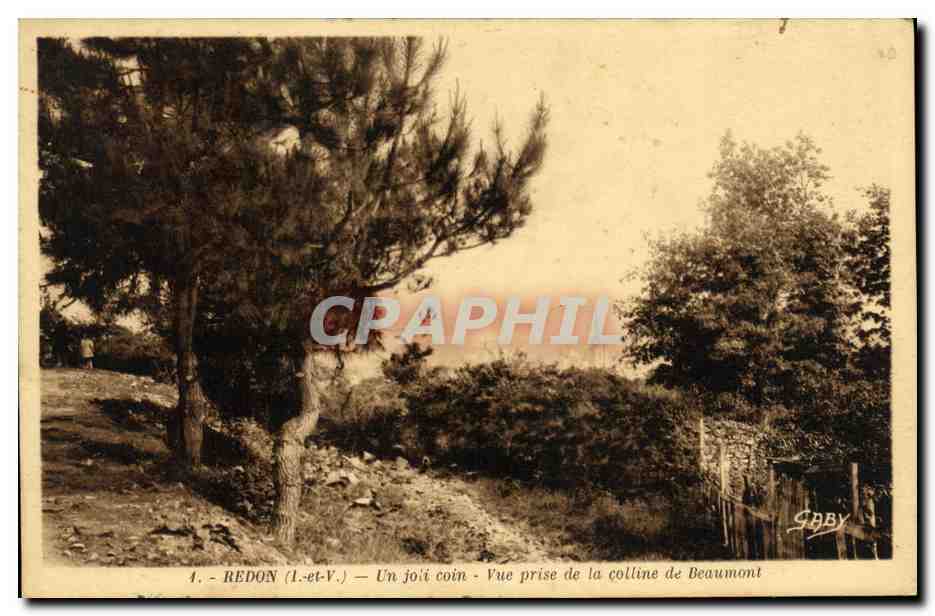 Redon (Il-et-V.) — Un joli coin — Vue prise de la colline de Beaumont — Gaby