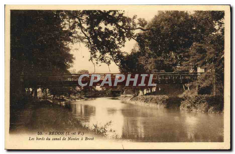 CPA Redon Les bords du canal de Nantes a Brest