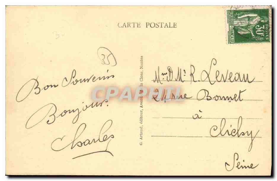 CPA Redon Les bords du canal de Nantes a Brest — Rückseite