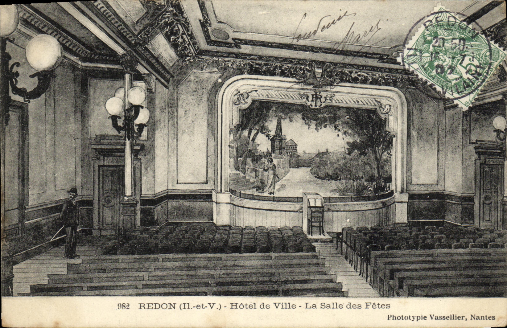 Redon (Il-et-V.) - Hôtel de Ville - La Salle des Fêtes — Phototypie Vassellier, Nantes