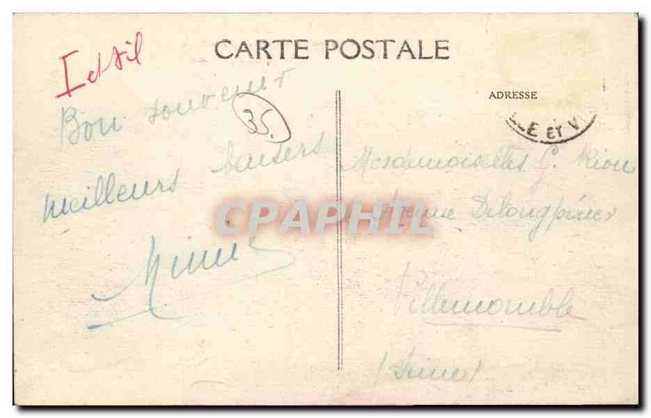 Redon (Ille-et-Vilaine) — Le Canal et le Pont de la Fonderie — Éditeur Lemoire, n° 4886 — Reverso