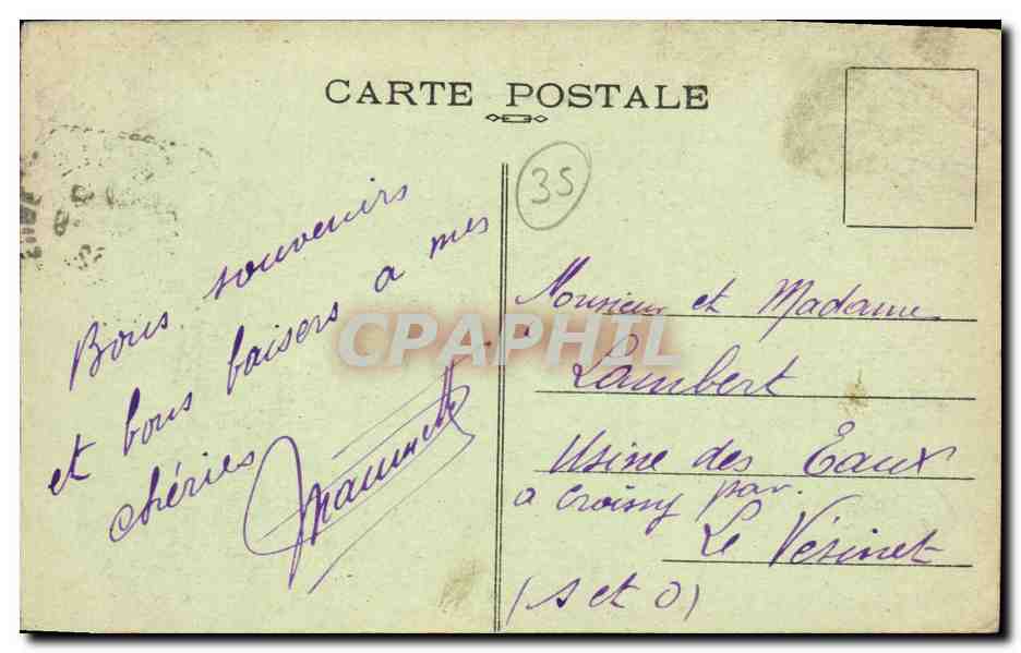 Redon (Il-et-V) — Panorama vers la Communauté de la Retraite et du quartier Saint-Michel — éditeur inconnu, n°7 — Rückseite