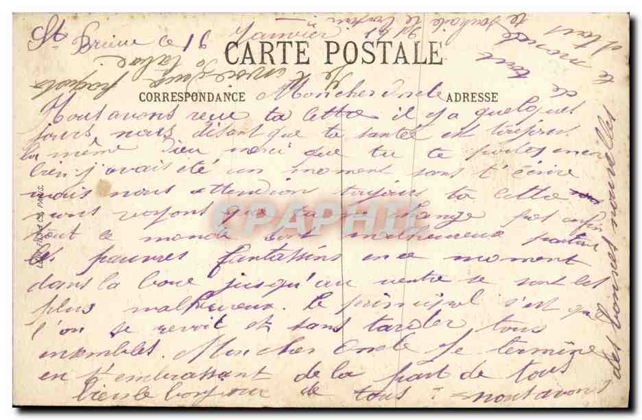 CPA Rennes Vue prise de la Caserne du Thabor — Rückseite