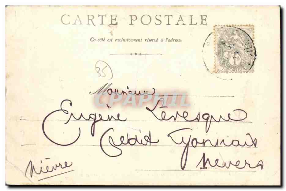 CPA Rennes Gare de Viarnes chemin de fer departmental — Rückseite