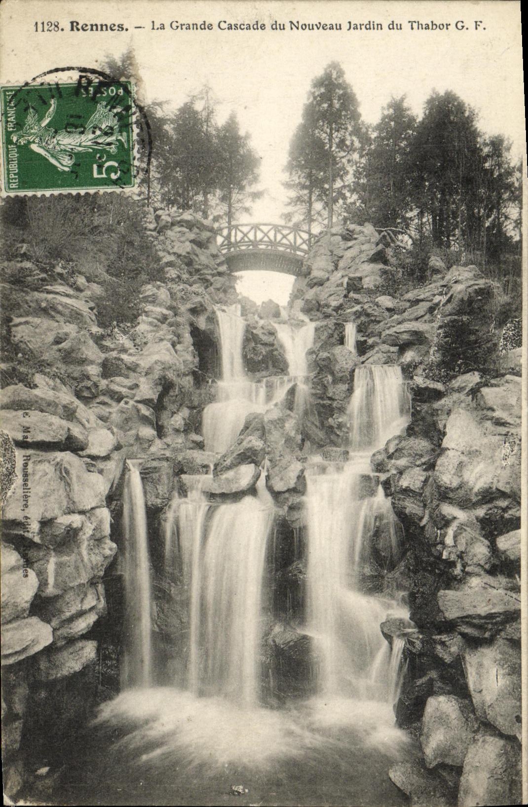 Rennes — La Grande Cascade du Nouveau Jardin du Thabor G.F.